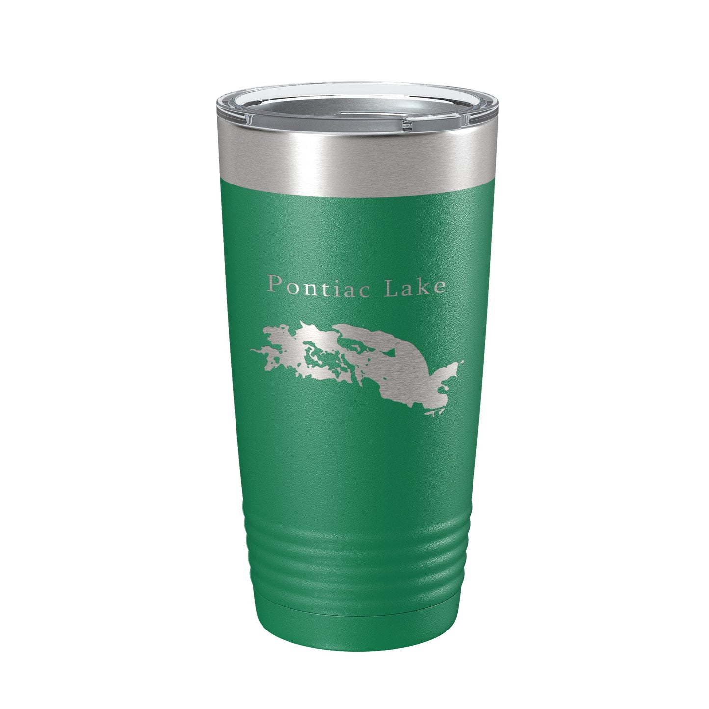 Pontiac Lake Map Tumbler Travel Mug Insulated Laser Engraved Coffee Cup Michigan 20 oz-9