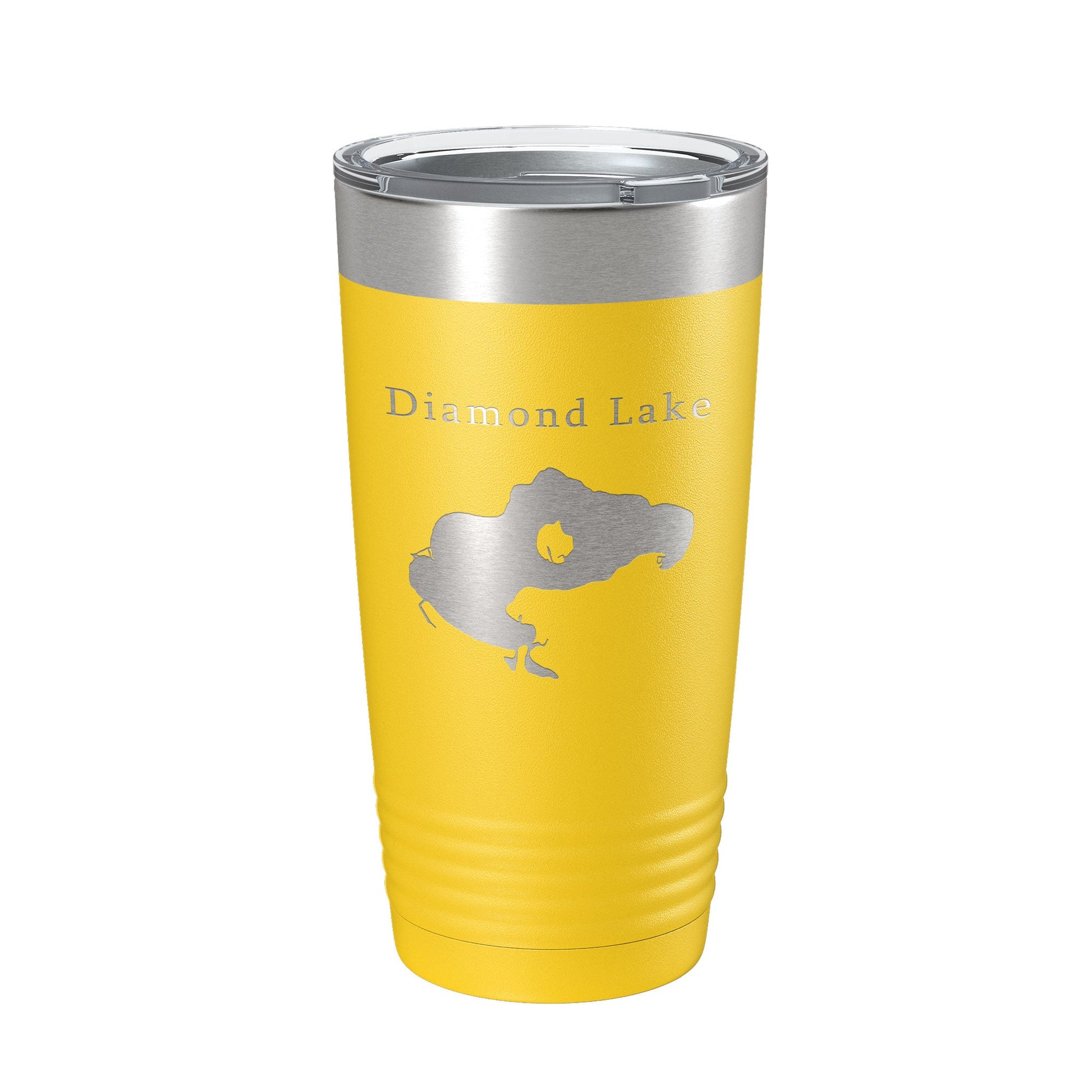 Diamond Lake Map Tumbler Travel Mug Insulated Laser Engraved Coffee Cup Michigan 20 oz-4