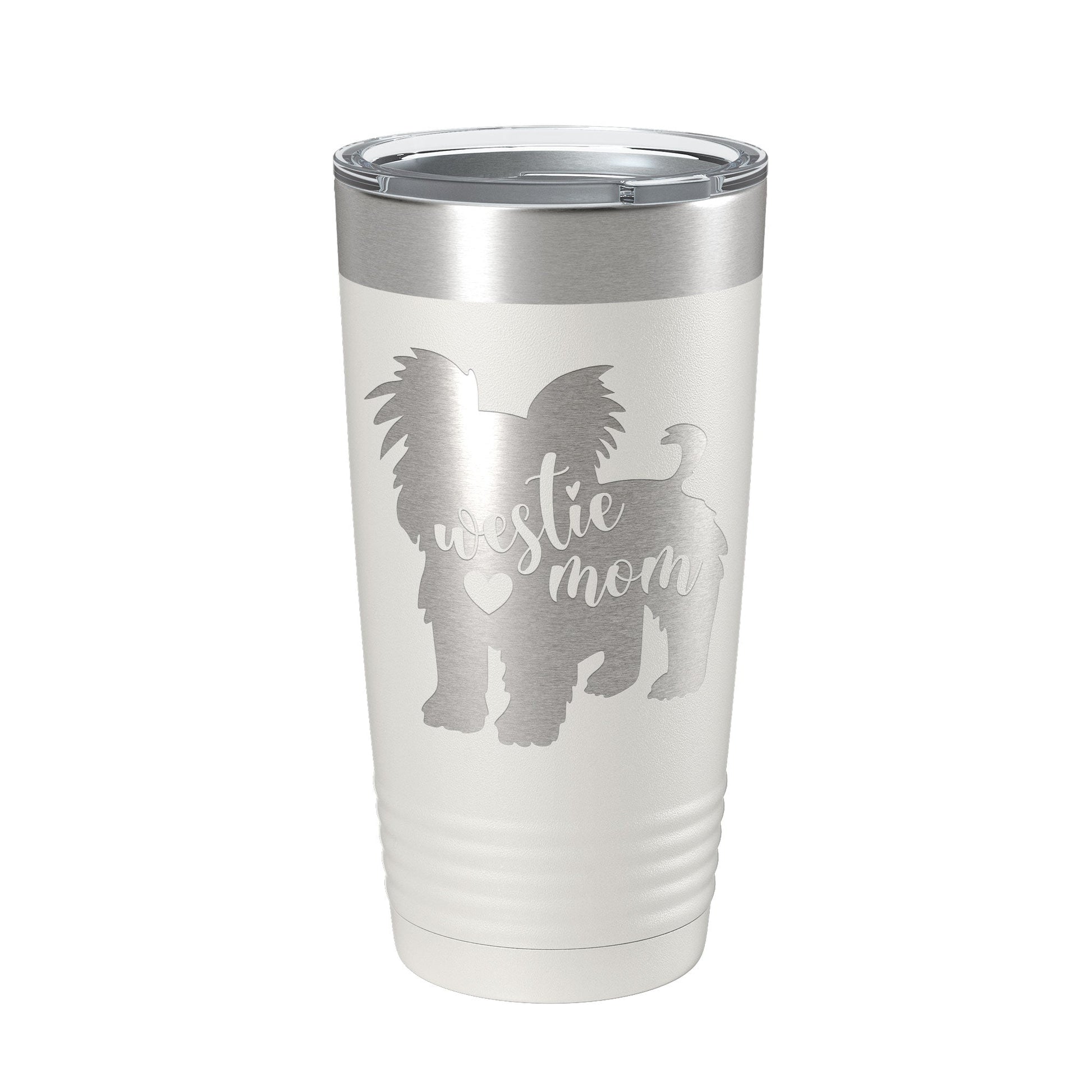 Westie Dog Mom Tumbler West Highland White Terrier Travel Mug Gift Insulated Laser Engraved Coffee Cup 20 oz-1