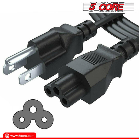 5Core AC Power Cord 6Ft 2 Prong US Male to Female Extension Adapter 18AWG 10A 7A 125V-1