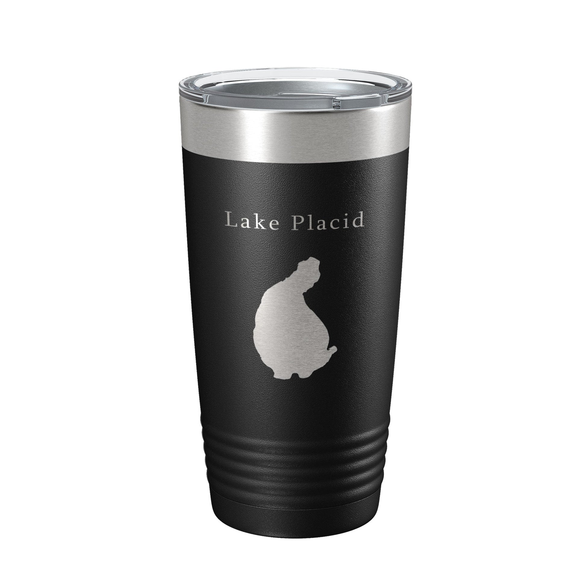 Lake Placid Map Tumbler Travel Mug Insulated Laser Engraved Coffee Cup Florida 20 oz-0