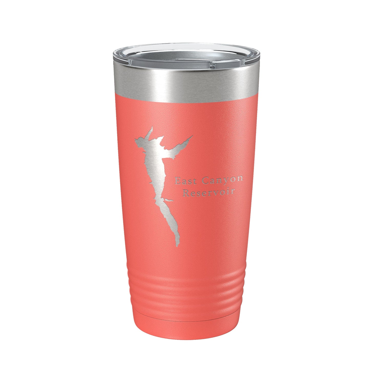 East Canyon Reservoir Tumbler Lake Map Travel Mug Insulated Laser Engraved Coffee Cup Utah 20 oz-20