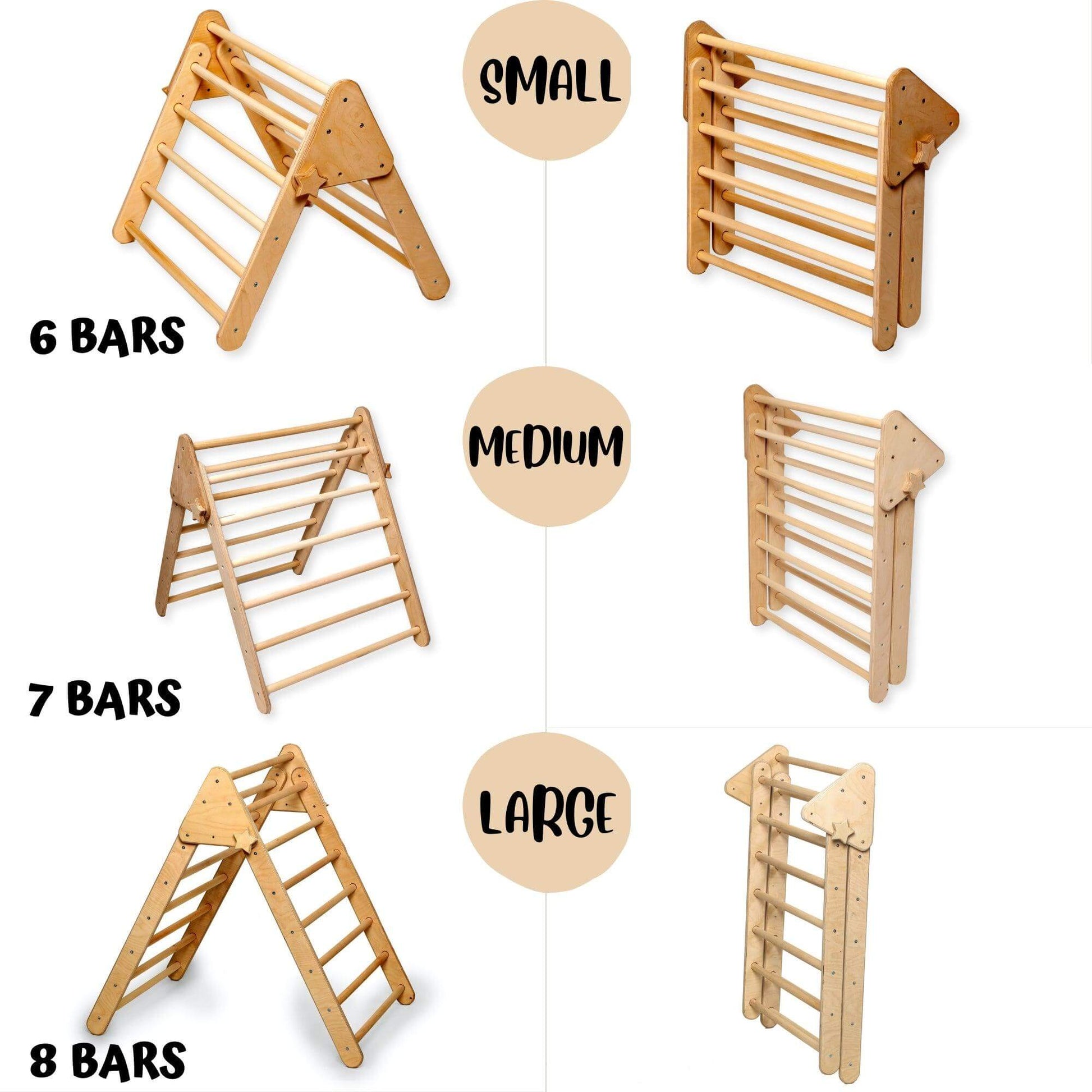 3 size Montessori Triangle Climber Set | Indoor Playground for Kids-1