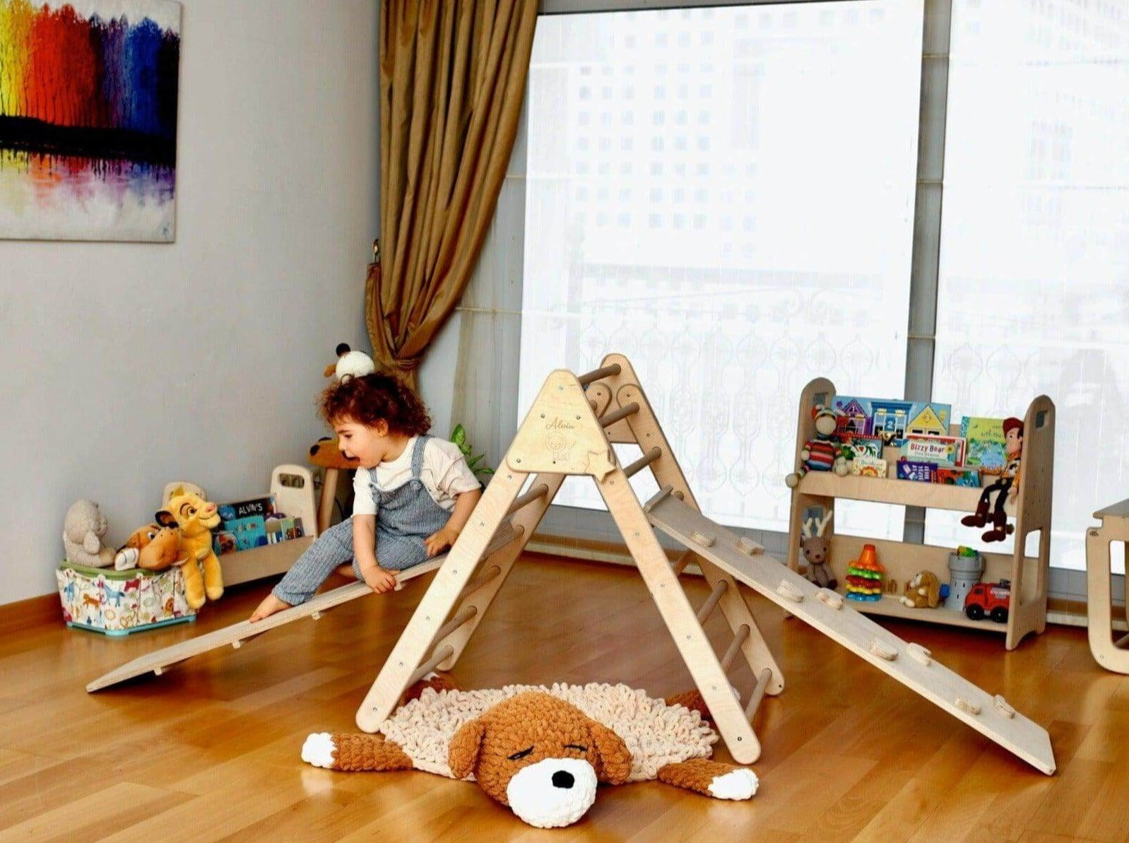 3 size Montessori Triangle Climber Set | Indoor Playground for Kids-3