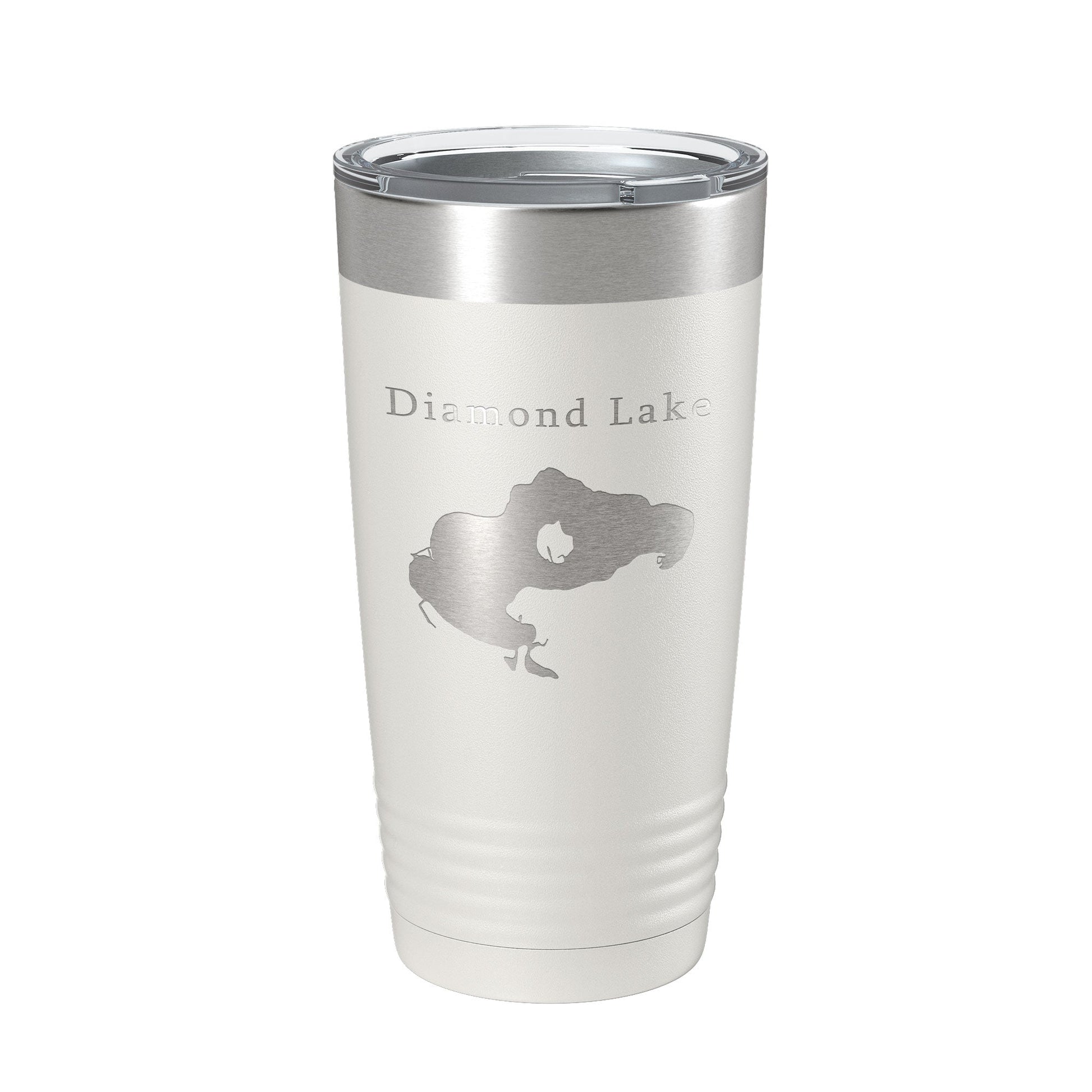 Diamond Lake Map Tumbler Travel Mug Insulated Laser Engraved Coffee Cup Michigan 20 oz-1