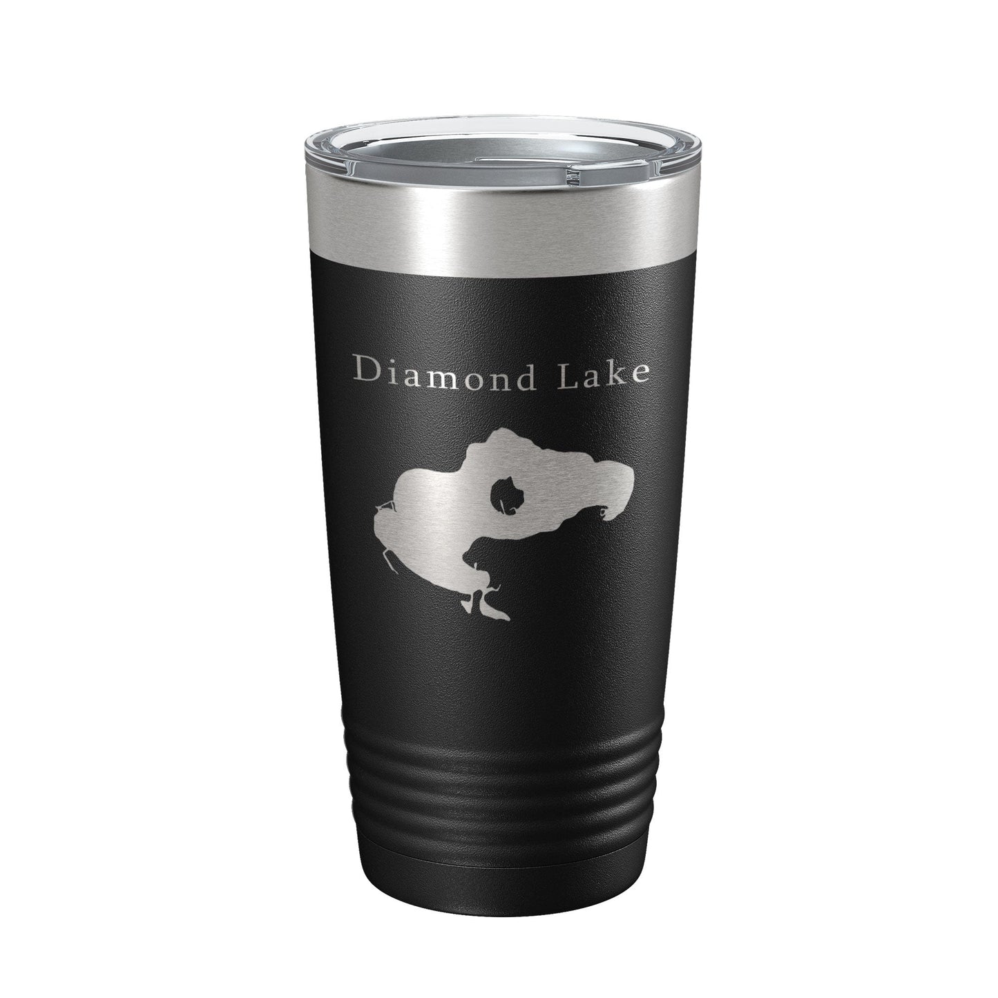 Diamond Lake Map Tumbler Travel Mug Insulated Laser Engraved Coffee Cup Michigan 20 oz-0