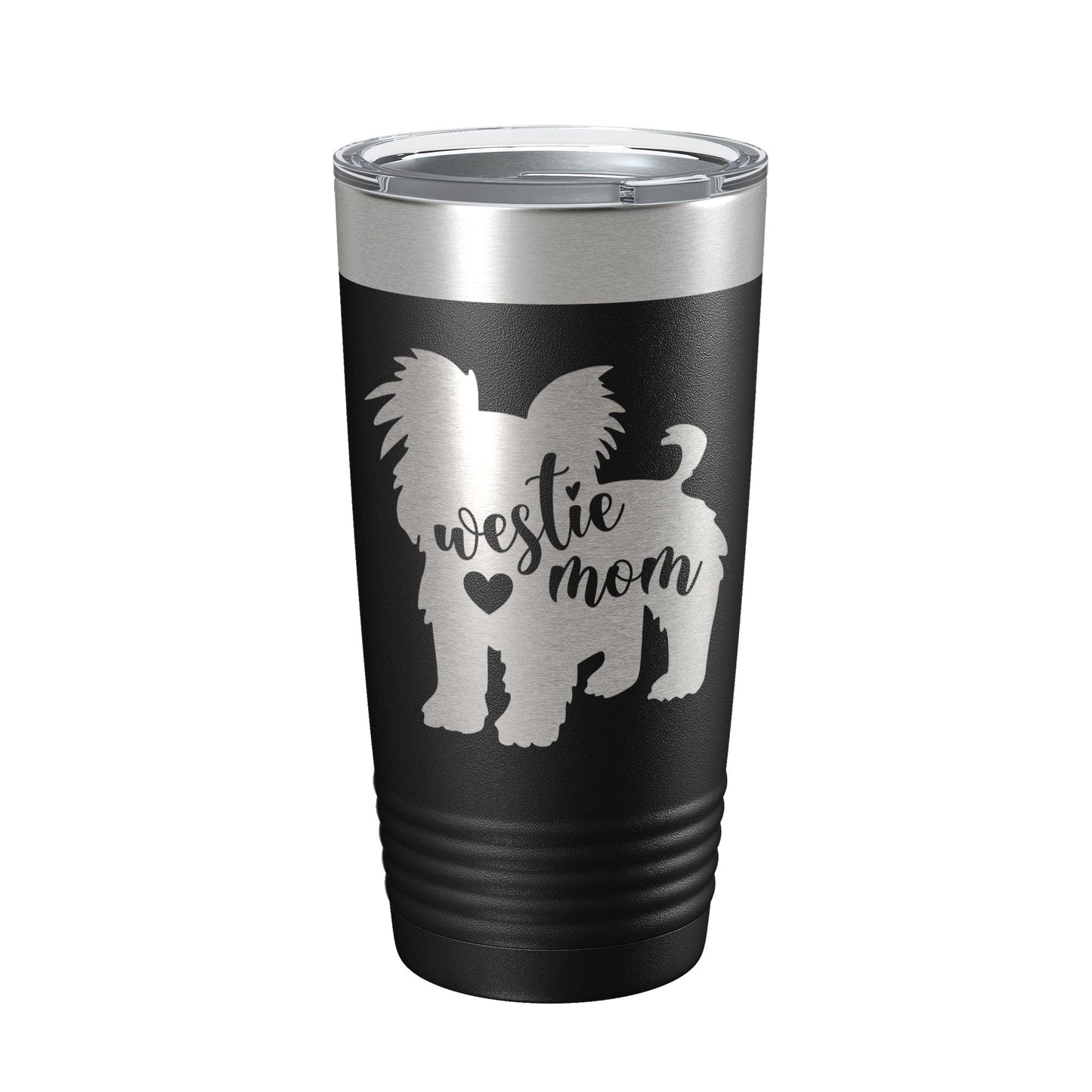 Westie Dog Mom Tumbler West Highland White Terrier Travel Mug Gift Insulated Laser Engraved Coffee Cup 20 oz-0