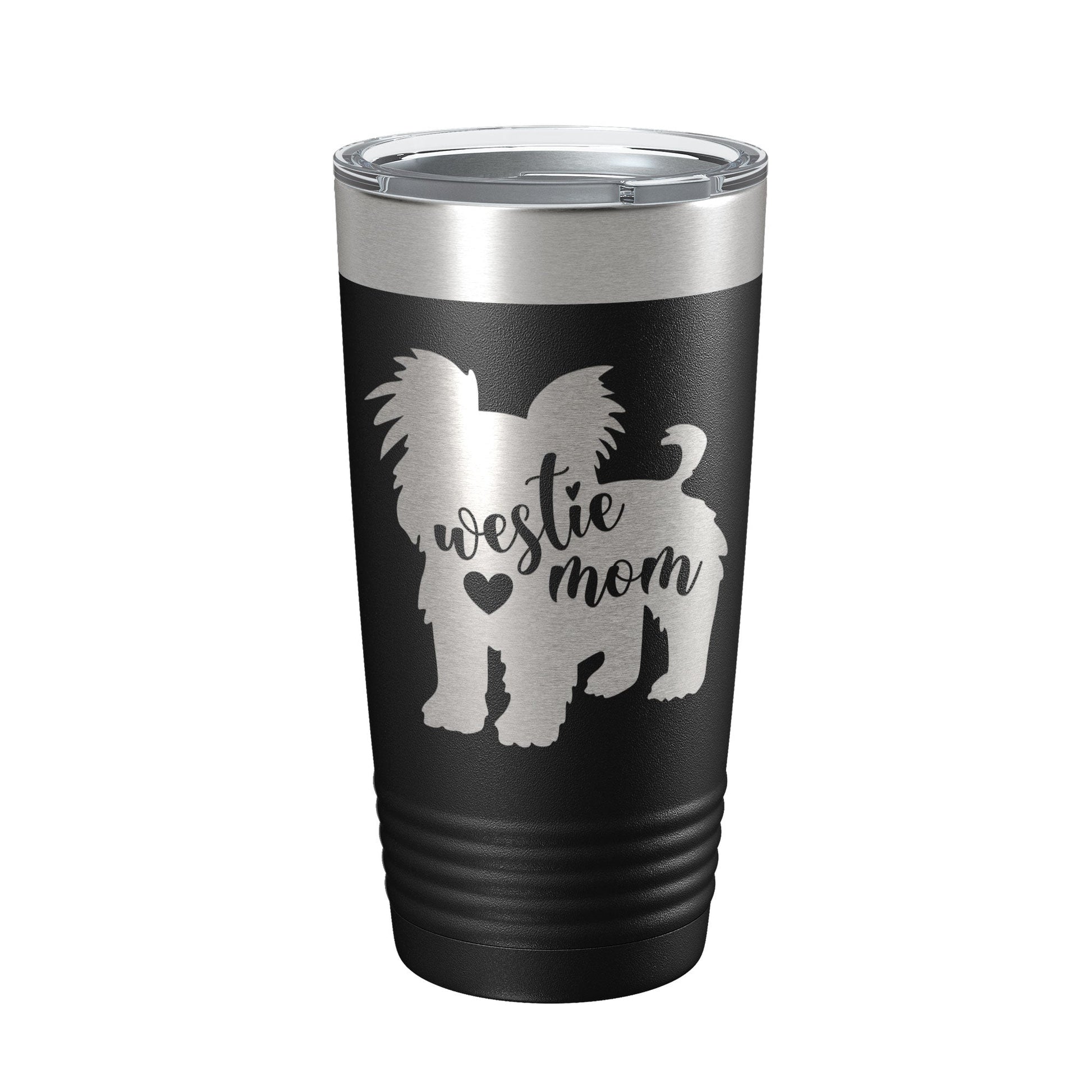 Westie Dog Mom Tumbler West Highland White Terrier Travel Mug Gift Insulated Laser Engraved Coffee Cup 20 oz-0