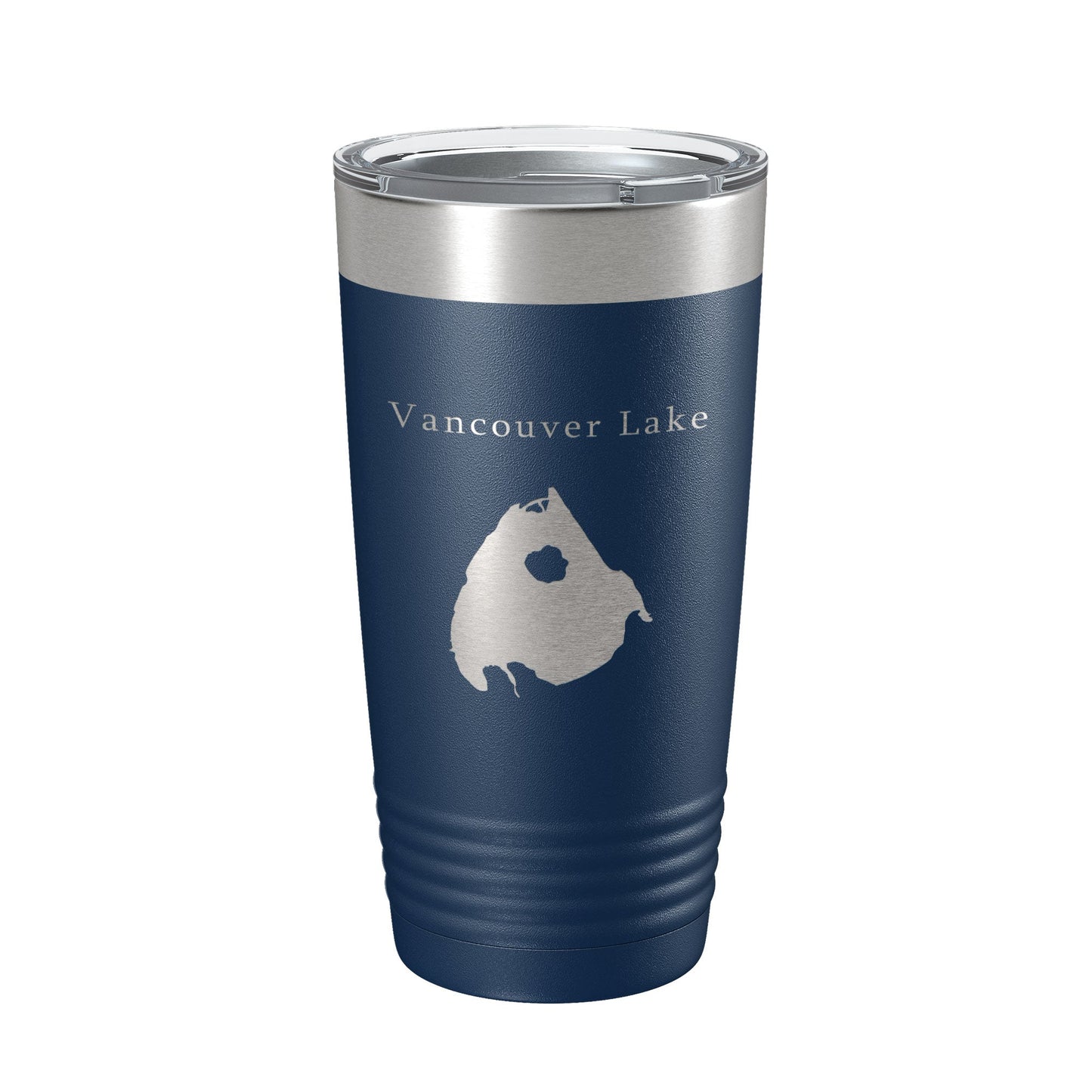 Vancouver Lake Map Tumbler Travel Mug Insulated Laser Engraved Coffee Cup Washington 20 oz-2