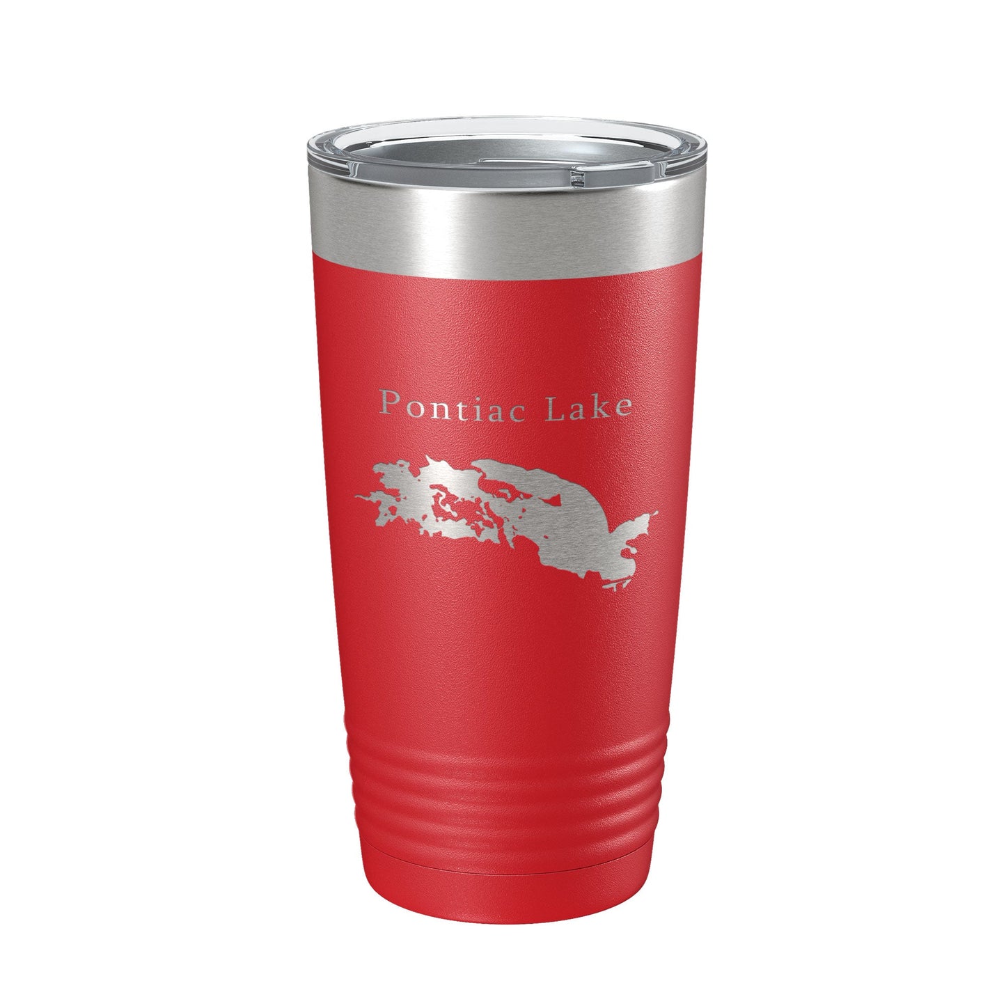 Pontiac Lake Map Tumbler Travel Mug Insulated Laser Engraved Coffee Cup Michigan 20 oz-10