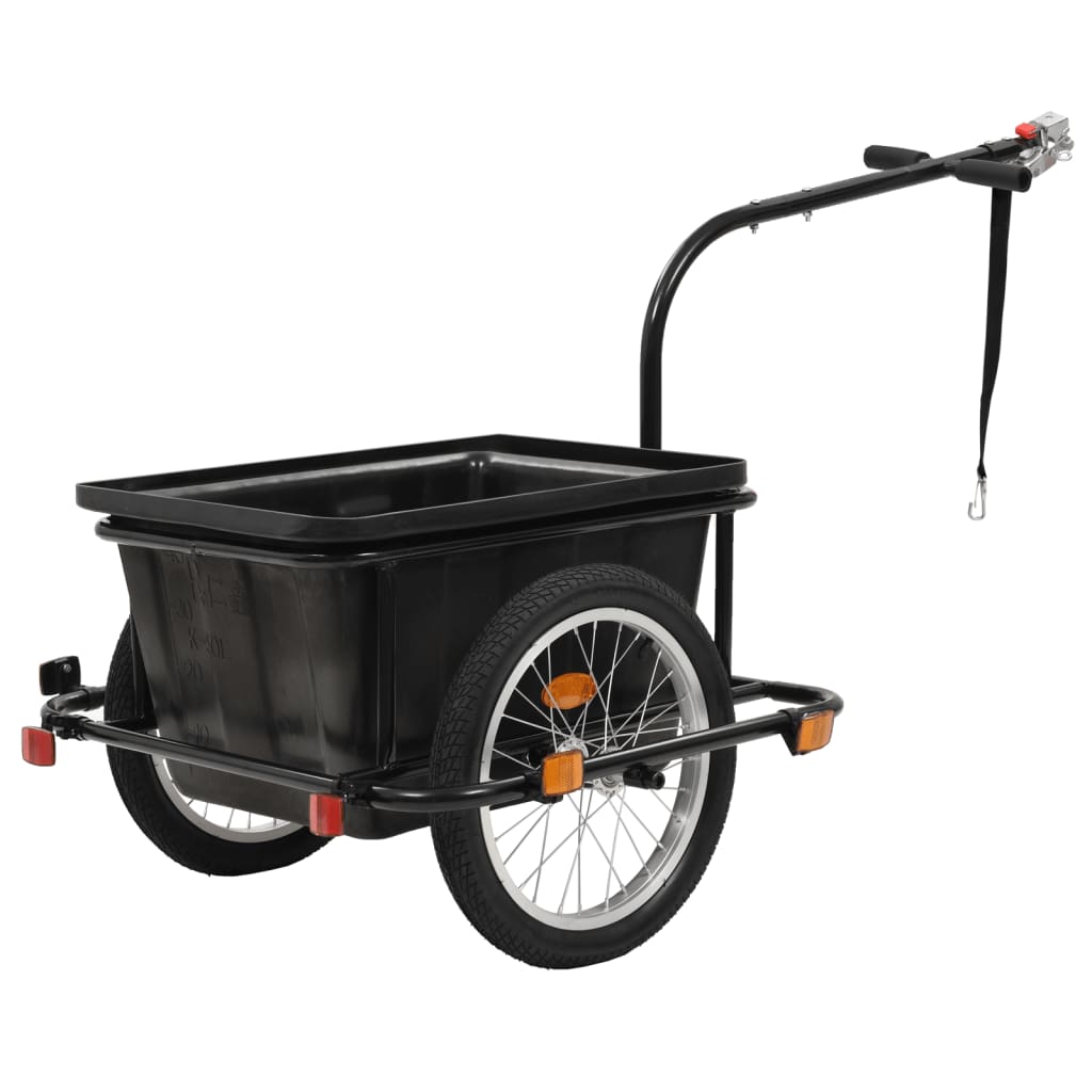 vidaXL Bike Trailer Black 13.2 gal-0