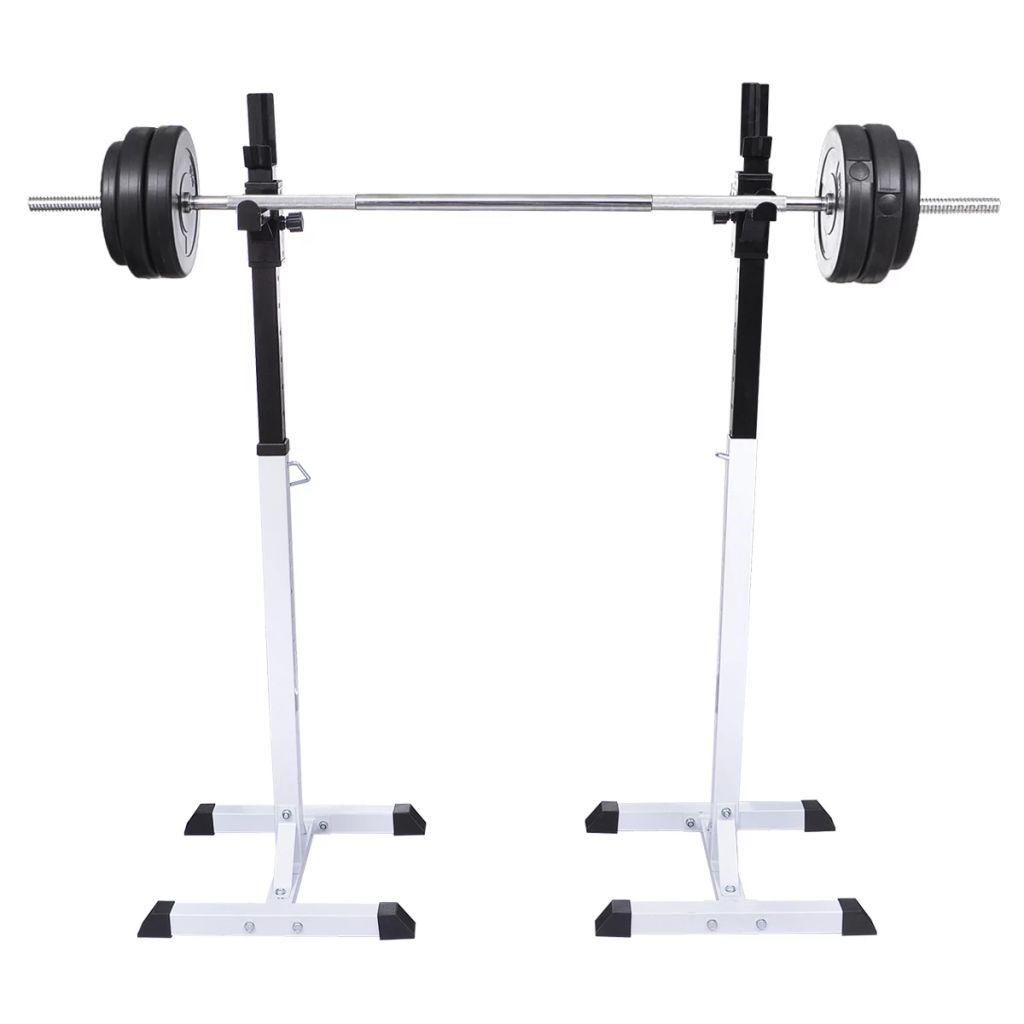 vidaXL Squat Barbell Rack Set-0