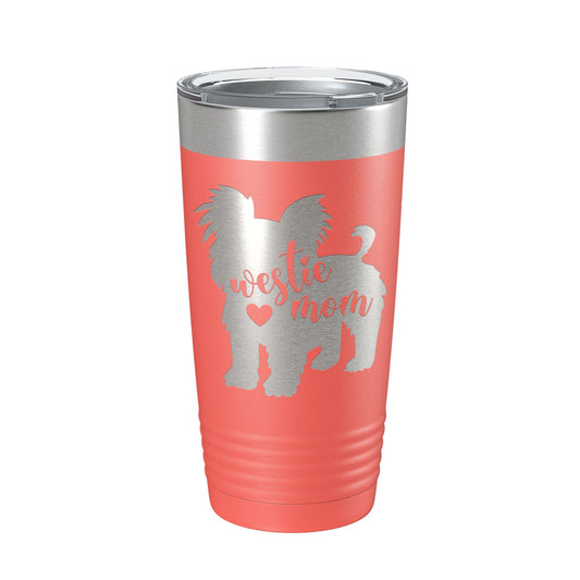 Westie Dog Mom Tumbler West Highland White Terrier Travel Mug Gift Insulated Laser Engraved Coffee Cup 20 oz-20