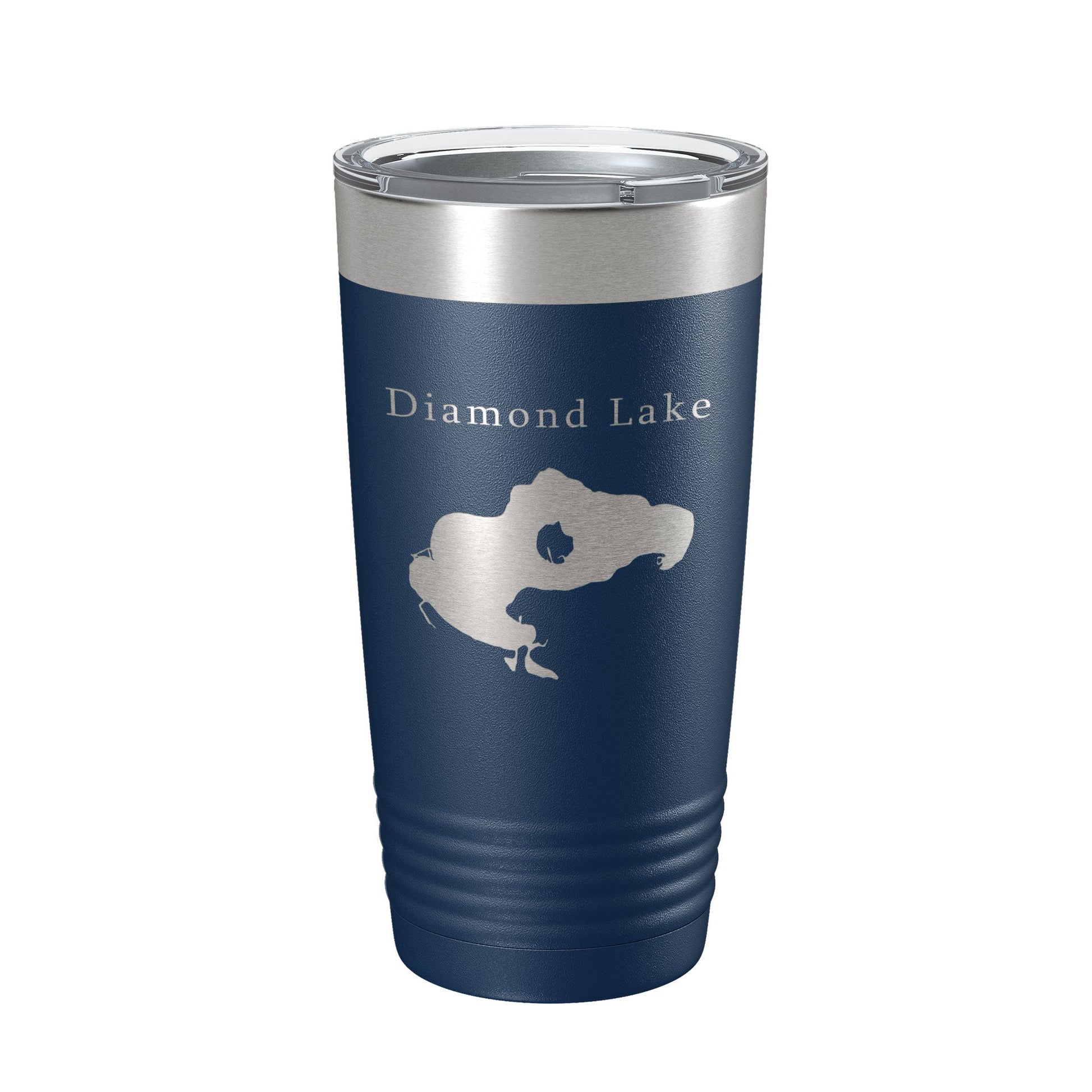 Diamond Lake Map Tumbler Travel Mug Insulated Laser Engraved Coffee Cup Michigan 20 oz-2
