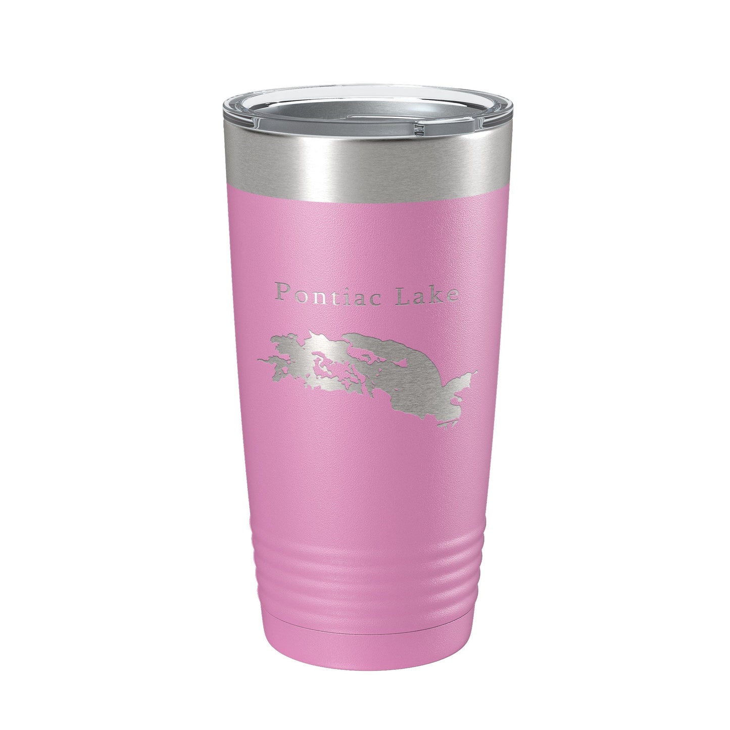 Pontiac Lake Map Tumbler Travel Mug Insulated Laser Engraved Coffee Cup Michigan 20 oz-14