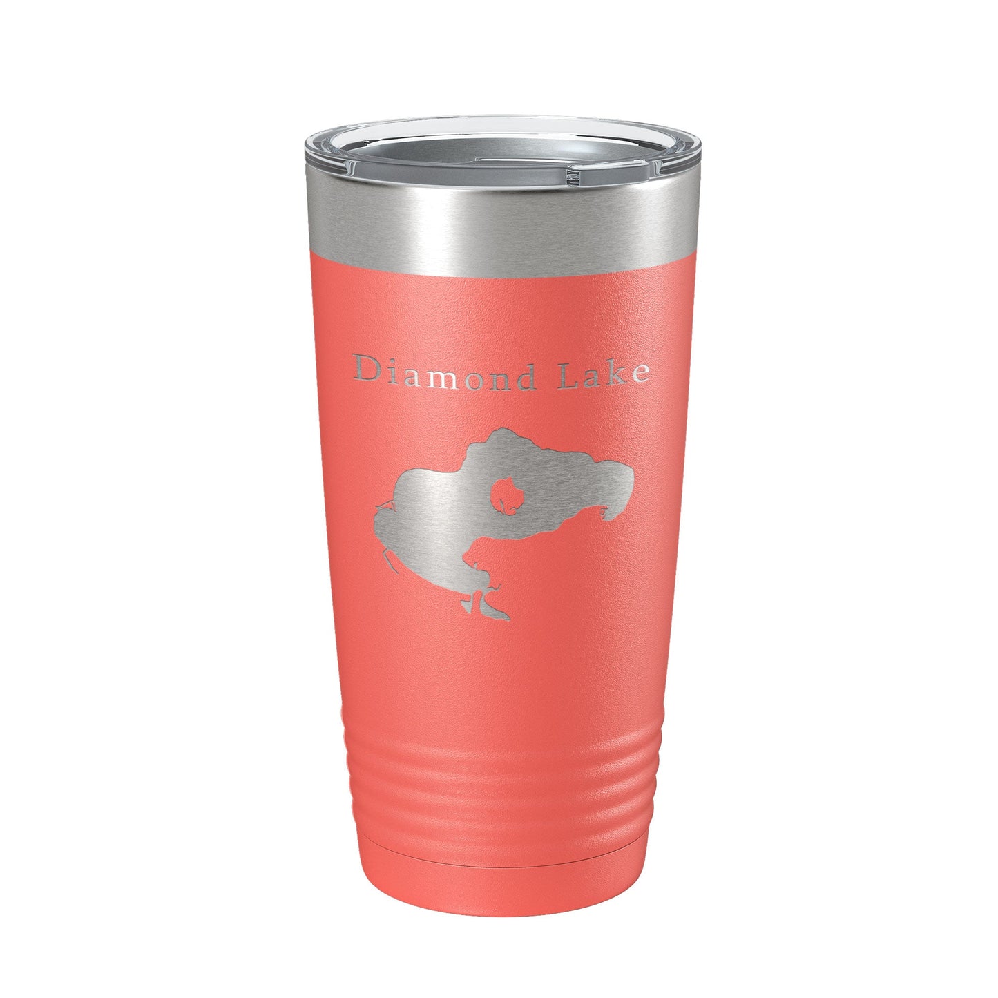 Diamond Lake Map Tumbler Travel Mug Insulated Laser Engraved Coffee Cup Michigan 20 oz-20