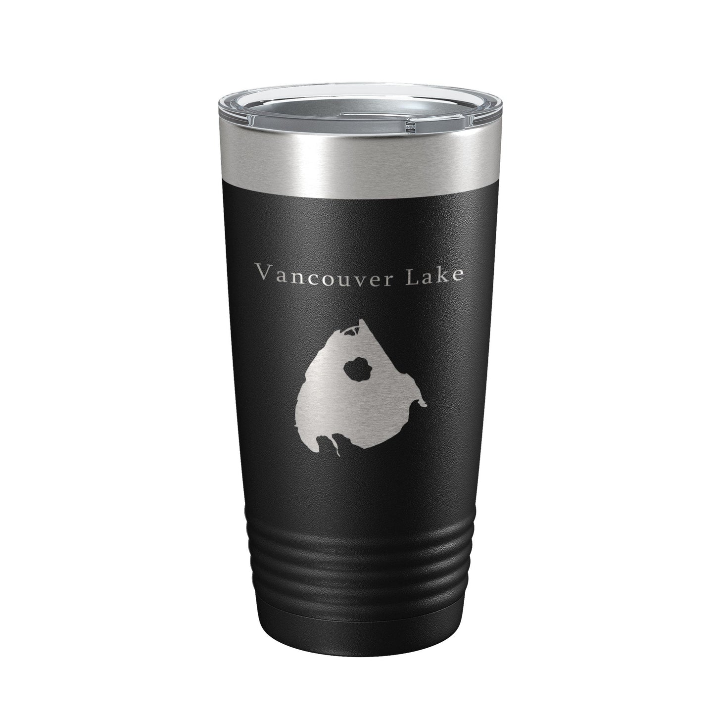 Vancouver Lake Map Tumbler Travel Mug Insulated Laser Engraved Coffee Cup Washington 20 oz-0