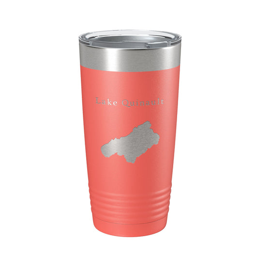 Lake Quinault Map Tumbler Travel Mug Insulated Laser Engraved Coffee Cup Washington 20 oz-20
