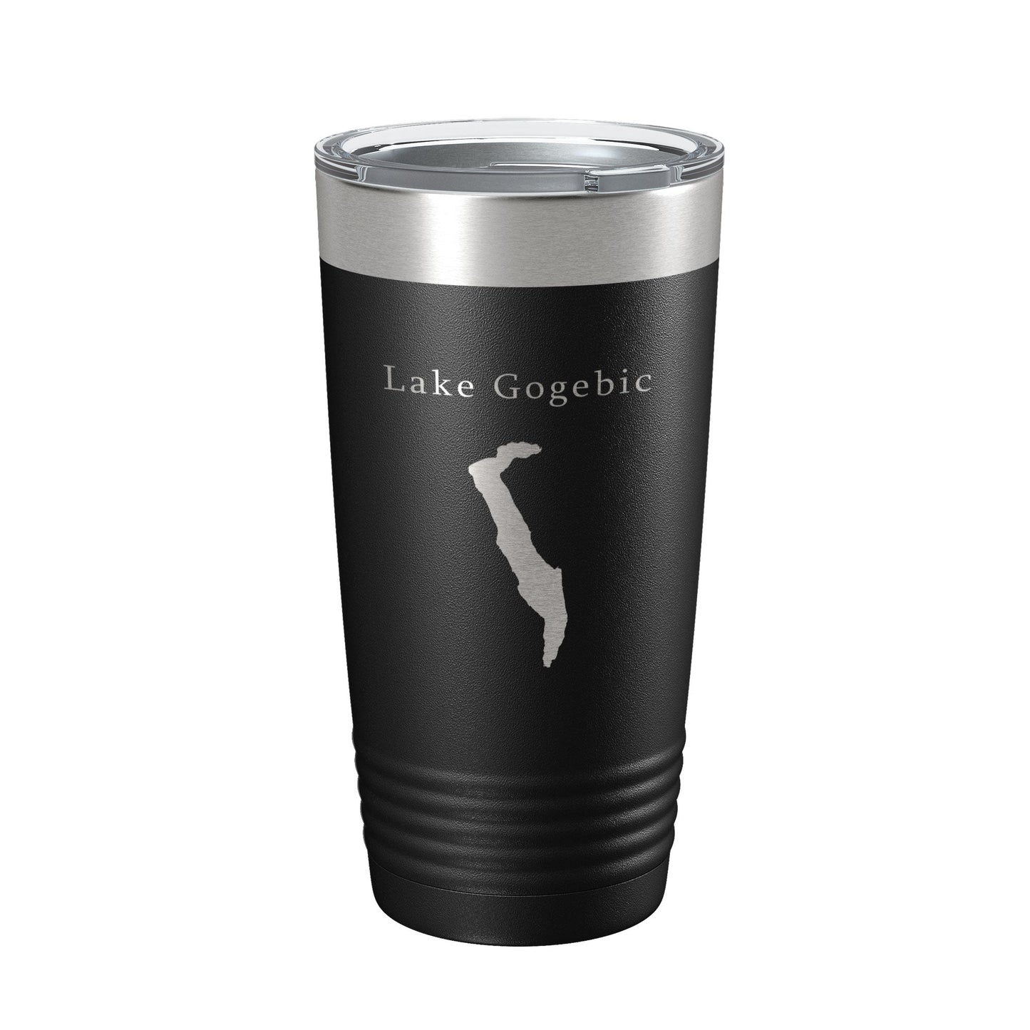 Lake Gogebic Map Tumbler Travel Mug Insulated Laser Engraved Coffee Cup Michigan 20 oz-0