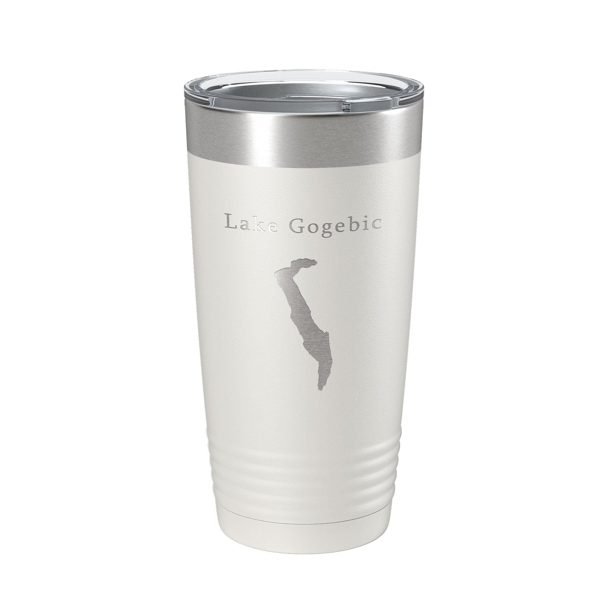 Lake Gogebic Map Tumbler Travel Mug Insulated Laser Engraved Coffee Cup Michigan 20 oz-1