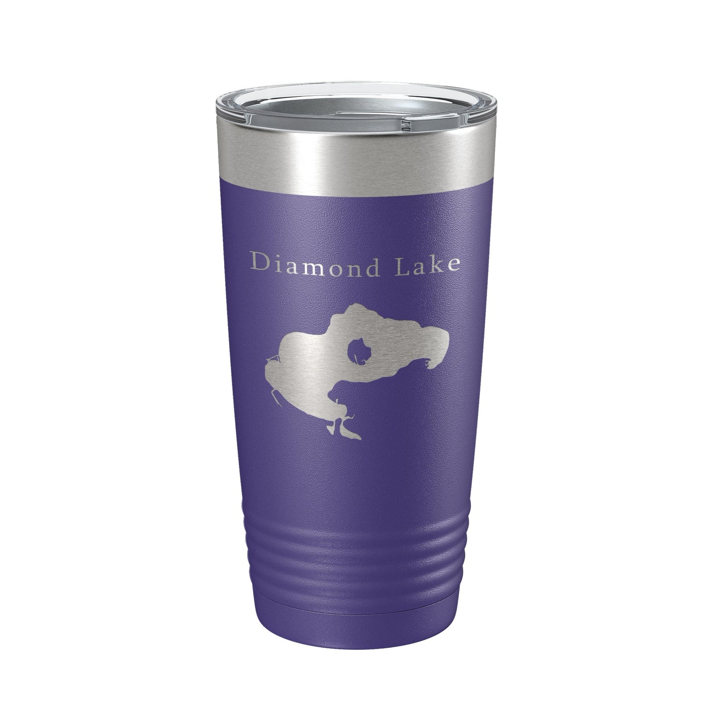 Diamond Lake Map Tumbler Travel Mug Insulated Laser Engraved Coffee Cup Michigan 20 oz-15